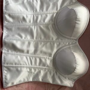 Elegant Satin White Corset Bra